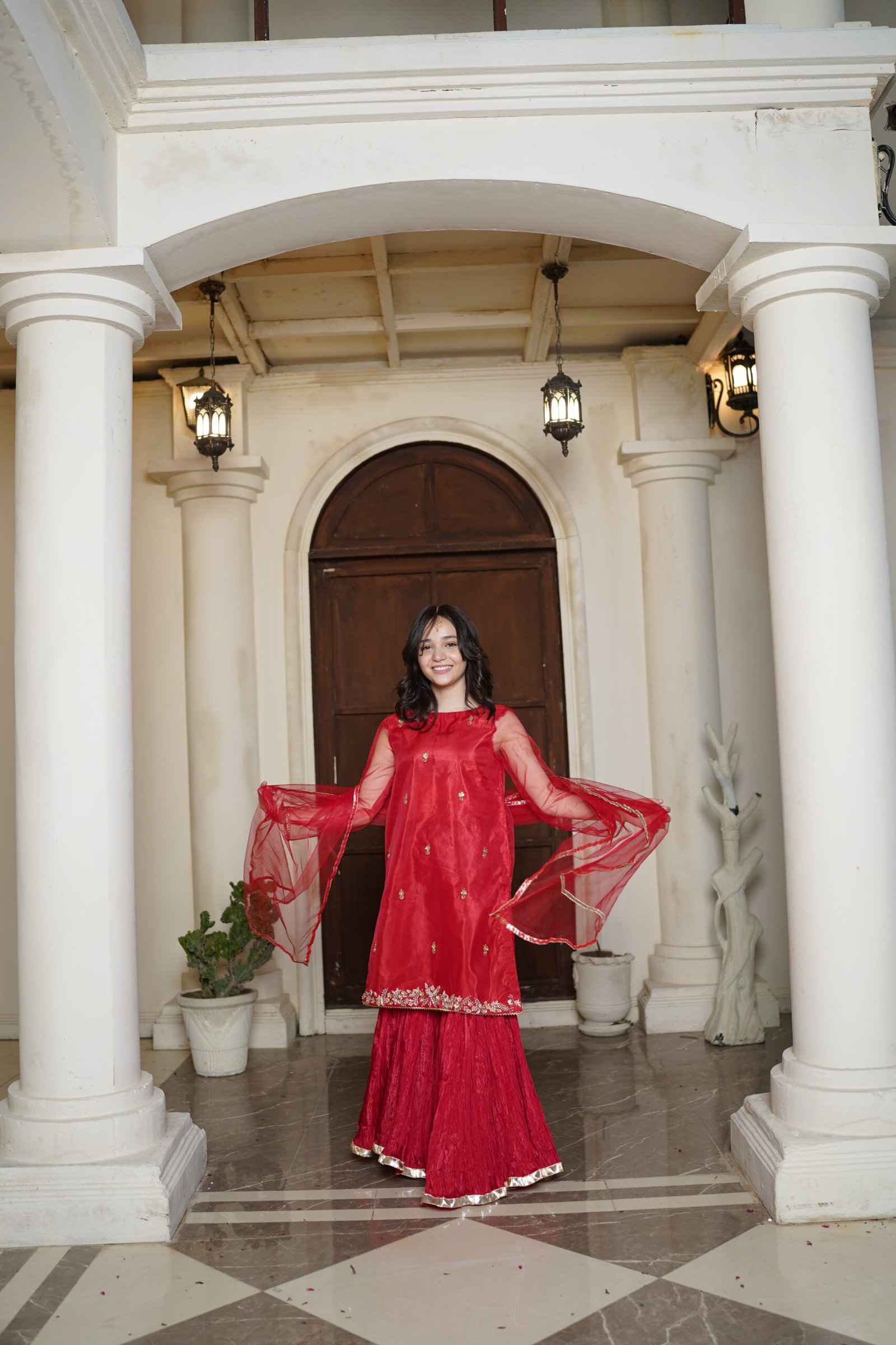 Flared Gharara, Flowy Kameez